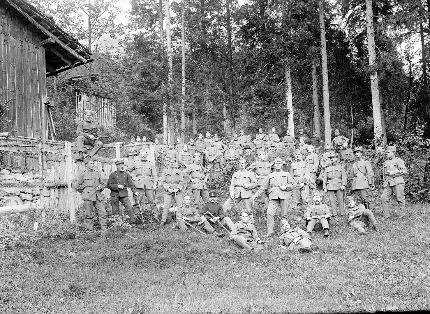 Recovered soldiers at a Swiss recovery centre